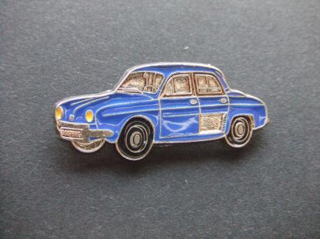 Renault Dauphine oldtimer blauw-zilverkleurig